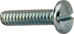 Value Collection - #10-24 UNC, 3/4" Length Under Head Slotted Drive Machine Screw - Binding Head, Grade J82 Steel, Zinc-Plated Finish, Without Washer - Industrial Tool & Supply