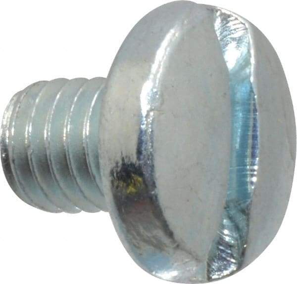 Value Collection - #10-32 UNF, 1/4" Length Under Head Slotted Drive Machine Screw - Binding Head, Grade J82 Steel, Zinc-Plated Finish, Without Washer - Industrial Tool & Supply