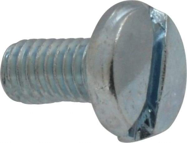 Value Collection - #10-32 UNF, 3/8" Length Under Head Slotted Drive Machine Screw - Binding Head, Grade J82 Steel, Zinc-Plated Finish, Without Washer - Industrial Tool & Supply