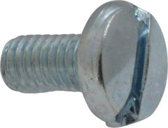 Value Collection - #10-32 UNF, 3/8" Length Under Head Slotted Drive Machine Screw - Binding Head, Grade J82 Steel, Zinc-Plated Finish, Without Washer - Industrial Tool & Supply
