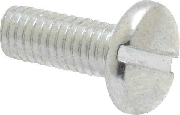 Value Collection - #10-32 UNF, 1/2" Length Under Head Slotted Drive Machine Screw - Binding Head, Grade J82 Steel, Zinc-Plated Finish, Without Washer - Industrial Tool & Supply