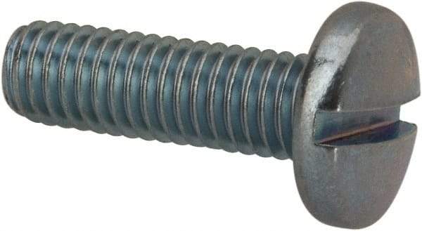 Value Collection - #10-32 UNF, 5/8" Length Under Head Slotted Drive Machine Screw - Binding Head, Grade J82 Steel, Zinc-Plated Finish, Without Washer - Industrial Tool & Supply
