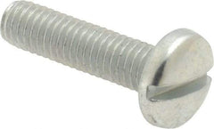 Value Collection - #10-32 UNF, 3/4" Length Under Head Slotted Drive Machine Screw - Binding Head, Grade J82 Steel, Zinc-Plated Finish, Without Washer - Industrial Tool & Supply