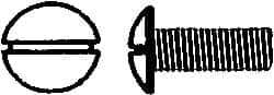 Value Collection - 3/8-16 UNC, 1-1/4" Length Under Head Slotted Drive Machine Screw - Truss Head, Grade J82 Steel, Zinc-Plated Finish, Without Washer - Industrial Tool & Supply