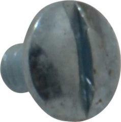 Value Collection - #8-32 UNC, 1/4" Length Under Head Slotted Drive Machine Screw - Truss Head, Grade 2 Steel, Zinc-Plated Finish, Without Washer - Industrial Tool & Supply