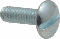 Value Collection - #8-32 UNC, 1/2" Length Under Head Slotted Drive Machine Screw - Truss Head, Grade 2 Steel, Zinc-Plated Finish, Without Washer - Industrial Tool & Supply