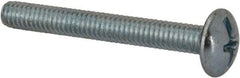 Value Collection - #8-32 UNC, 1-1/4" Length Under Head Slotted Drive Machine Screw - Truss Head, Grade 2 Steel, Zinc-Plated Finish, Without Washer - Industrial Tool & Supply