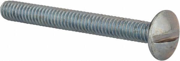 Value Collection - #8-32 UNC, 1-1/2" Length Under Head Slotted Drive Machine Screw - Truss Head, Grade 2 Steel, Zinc-Plated Finish, Without Washer - Industrial Tool & Supply