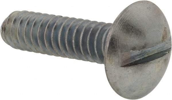 Value Collection - #10-24 UNC, 3/4" Length Under Head Slotted Drive Machine Screw - Truss Head, Grade 2 Steel, Zinc-Plated Finish, Without Washer - Industrial Tool & Supply