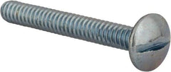 Value Collection - #10-24 UNC, 1-1/2" Length Under Head Slotted Drive Machine Screw - Truss Head, Grade 2 Steel, Zinc-Plated Finish, Without Washer - Industrial Tool & Supply