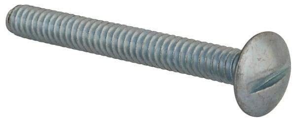 Value Collection - #10-24 UNC, 1-3/4" Length Under Head Slotted Drive Machine Screw - Truss Head, Grade 2 Steel, Zinc-Plated Finish, Without Washer - Industrial Tool & Supply