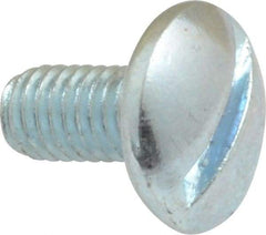 Value Collection - #10-32 UNF, 3/8" Length Under Head Slotted Drive Machine Screw - Truss Head, Grade J82 Steel, Zinc-Plated Finish, Without Washer - Industrial Tool & Supply