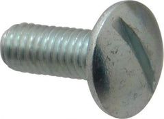 Value Collection - #10-32 UNF, 1/2" Length Under Head Slotted Drive Machine Screw - Truss Head, Grade J82 Steel, Zinc-Plated Finish, Without Washer - Industrial Tool & Supply