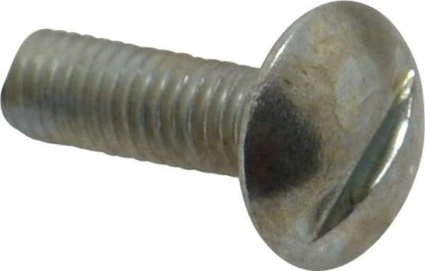 Value Collection - #10-32 UNF, 5/8" Length Under Head Slotted Drive Machine Screw - Truss Head, Grade J82 Steel, Zinc-Plated Finish, Without Washer - Industrial Tool & Supply