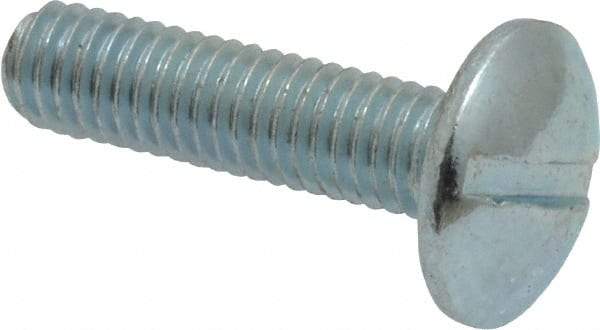 Value Collection - #10-32 UNF, 3/4" Length Under Head Slotted Drive Machine Screw - Truss Head, Grade 2 Steel, Zinc-Plated Finish, Without Washer - Industrial Tool & Supply