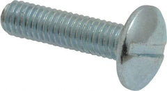 Value Collection - #10-32 UNF, 3/4" Length Under Head Slotted Drive Machine Screw - Truss Head, Grade 2 Steel, Zinc-Plated Finish, Without Washer - Industrial Tool & Supply