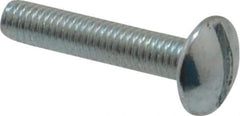 Value Collection - #10-32 UNF, 1" Length Under Head Slotted Drive Machine Screw - Truss Head, Grade 2 Steel, Zinc-Plated Finish, Without Washer - Industrial Tool & Supply
