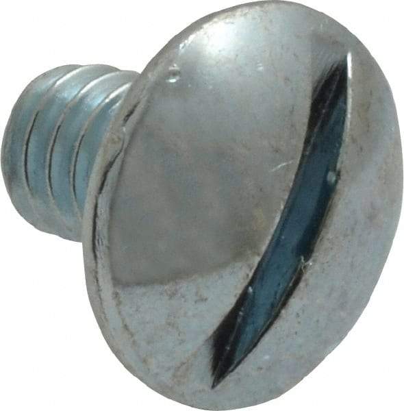 Value Collection - 1/4-20 UNC, 3/8" Length Under Head Slotted Drive Machine Screw - Truss Head, Grade 2 Steel, Zinc-Plated Finish, Without Washer - Industrial Tool & Supply