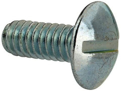 Value Collection - 1/4-20 UNC, 5/8" Length Under Head Slotted Drive Machine Screw - Truss Head, Grade 2 Steel, Zinc-Plated Finish, Without Washer - Industrial Tool & Supply