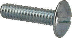 Value Collection - 1/4-20 UNC, 1" Length Under Head Slotted Drive Machine Screw - Truss Head, Grade J82 Steel, Zinc-Plated Finish, Without Washer - Industrial Tool & Supply