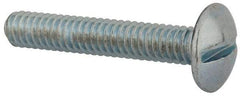 Value Collection - 1/4-20 UNC, 1-1/2" Length Under Head Slotted Drive Machine Screw - Truss Head, Grade J82 Steel, Zinc-Plated Finish, Without Washer - Industrial Tool & Supply