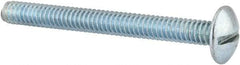 Value Collection - 1/4-20 UNC, 2-1/2" Length Under Head Slotted Drive Machine Screw - Truss Head, Grade 2 Steel, Zinc-Plated Finish, Without Washer - Industrial Tool & Supply