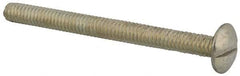 Value Collection - 1/4-20 UNC, 3" Length Under Head Slotted Drive Machine Screw - Truss Head, Grade 2 Steel, Zinc-Plated Finish, Without Washer - Industrial Tool & Supply