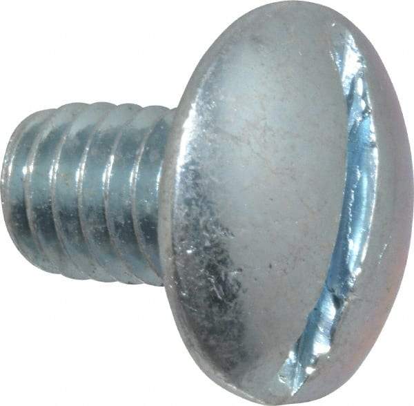 Value Collection - 5/16-18 UNC, 1/2" Length Under Head Slotted Drive Machine Screw - Truss Head, Grade J82 Steel, Zinc-Plated Finish, Without Washer - Industrial Tool & Supply