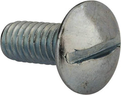 Value Collection - 5/16-18 UNC, 3/4" Length Under Head Slotted Drive Machine Screw - Truss Head, Grade J82 Steel, Zinc-Plated Finish, Without Washer - Industrial Tool & Supply