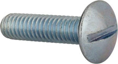 Value Collection - 5/16-18 UNC, 1-1/4" Length Under Head Slotted Drive Machine Screw - Truss Head, Grade 2 Steel, Zinc-Plated Finish, Without Washer - Industrial Tool & Supply