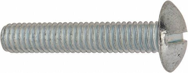 Value Collection - 5/16-18 UNC, 1-3/4" Length Under Head Slotted Drive Machine Screw - Truss Head, Grade J82 Steel, Zinc-Plated Finish, Without Washer - Industrial Tool & Supply