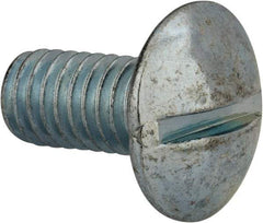 Value Collection - 3/8-16 UNC, 3/4" Length Under Head Slotted Drive Machine Screw - Truss Head, Grade 2 Steel, Zinc-Plated Finish, Without Washer - Industrial Tool & Supply