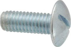Value Collection - 3/8-16 UNC, 1" Length Under Head Slotted Drive Machine Screw - Truss Head, Grade 2 Steel, Zinc-Plated Finish, Without Washer - Industrial Tool & Supply