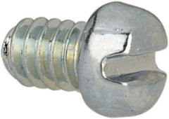Value Collection - #2-56 UNC, 1/8" Length Under Head Slotted Drive Machine Screw - Fillister Head, Grade J82 Steel, Zinc-Plated Finish, Without Washer - Industrial Tool & Supply