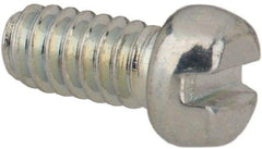 Value Collection - #2-56 UNC, 3/16" Length Under Head Slotted Drive Machine Screw - Fillister Head, Grade J82 Steel, Zinc-Plated Finish, Without Washer - Industrial Tool & Supply