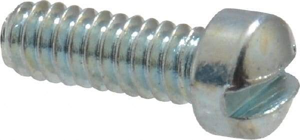 Value Collection - #2-56 UNC, 1/4" Length Under Head Slotted Drive Machine Screw - Fillister Head, Grade 2 Steel, Zinc-Plated Finish, Without Washer - Industrial Tool & Supply
