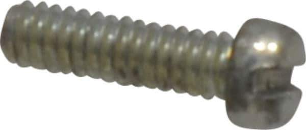 Value Collection - #2-56 UNC, 5/16" Length Under Head Slotted Drive Machine Screw - Fillister Head, Grade 2 Steel, Zinc-Plated Finish, Without Washer - Industrial Tool & Supply
