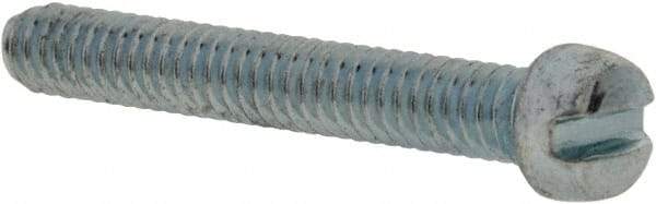 Value Collection - #2-56 UNC, 5/8" Length Under Head Slotted Drive Machine Screw - Fillister Head, Grade 2 Steel, Zinc-Plated Finish, Without Washer - Industrial Tool & Supply