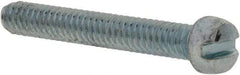 Value Collection - #2-56 UNC, 5/8" Length Under Head Slotted Drive Machine Screw - Fillister Head, Grade 2 Steel, Zinc-Plated Finish, Without Washer - Industrial Tool & Supply