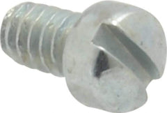 Value Collection - #4-40 UNC, 3/16" Length Under Head Slotted Drive Machine Screw - Fillister Head, Grade J82 Steel, Zinc-Plated Finish, Without Washer - Industrial Tool & Supply