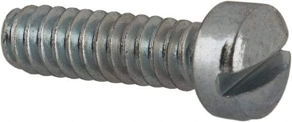 Value Collection - #4-40 UNC, 3/8" Length Under Head Slotted Drive Machine Screw - Fillister Head, Grade 2 Steel, Zinc-Plated Finish, Without Washer - Industrial Tool & Supply