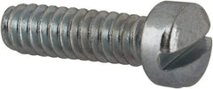 Value Collection - #4-40 UNC, 3/8" Length Under Head Slotted Drive Machine Screw - Fillister Head, Grade 2 Steel, Zinc-Plated Finish, Without Washer - Industrial Tool & Supply