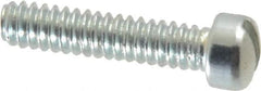 Value Collection - #4-40 UNC, 1/2" Length Under Head Slotted Drive Machine Screw - Fillister Head, Grade J82 Steel, Zinc-Plated Finish, Without Washer - Industrial Tool & Supply
