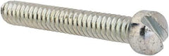 Value Collection - #4-40 UNC, 3/4" Length Under Head Slotted Drive Machine Screw - Fillister Head, Grade 2 Steel, Zinc-Plated Finish, Without Washer - Industrial Tool & Supply