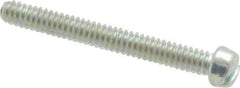 Value Collection - #4-40 UNC, 1" Length Under Head Slotted Drive Machine Screw - Fillister Head, Grade 2 Steel, Zinc-Plated Finish, Without Washer - Industrial Tool & Supply