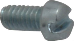 Value Collection - #5-40 UNC, 1/4" Length Under Head Slotted Drive Machine Screw - Fillister Head, Grade 2 Steel, Zinc-Plated Finish, Without Washer - Industrial Tool & Supply