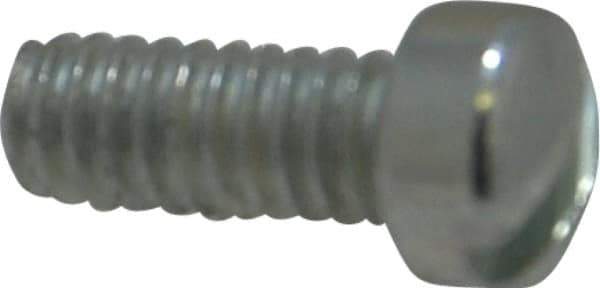 Value Collection - #5-40 UNC, 5/16" Length Under Head Slotted Drive Machine Screw - Fillister Head, Grade J82 Steel, Zinc-Plated Finish, Without Washer - Industrial Tool & Supply