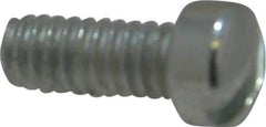 Value Collection - #5-40 UNC, 5/16" Length Under Head Slotted Drive Machine Screw - Fillister Head, Grade J82 Steel, Zinc-Plated Finish, Without Washer - Industrial Tool & Supply