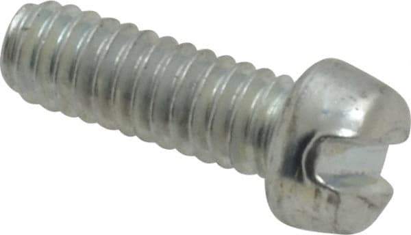 Value Collection - #5-40 UNC, 3/8" Length Under Head Slotted Drive Machine Screw - Fillister Head, Grade J82 Steel, Zinc-Plated Finish, Without Washer - Industrial Tool & Supply
