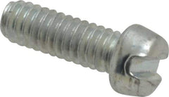 Value Collection - #5-40 UNC, 3/8" Length Under Head Slotted Drive Machine Screw - Fillister Head, Grade J82 Steel, Zinc-Plated Finish, Without Washer - Industrial Tool & Supply